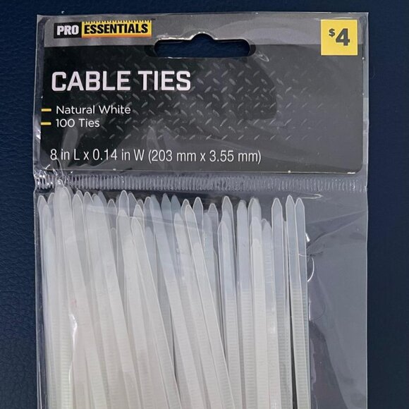 Nylon Cable Zip Ties 18 Inch 100 Pieces Sealed Package - Picture 2 of 3
